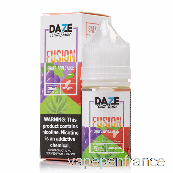 Aloès Pomme Raisin - Sel De Fusion 7 Daze - Stylo Vape 30 Ml 30 Mg